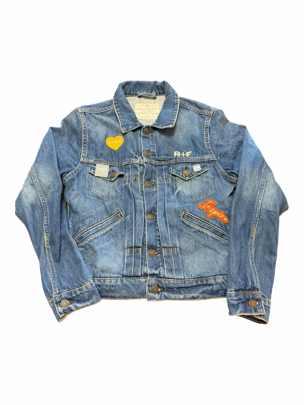 Imogene + Willie x Rodan + Fields Special Edition Denim Jacket with Patches Size
